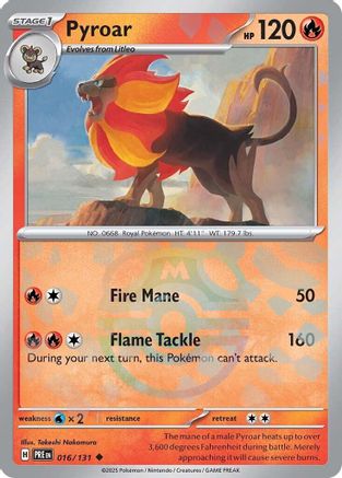 Pyroar (Master Ball Pattern) 016/131 - SV Prismatic Evolutions Holofoil