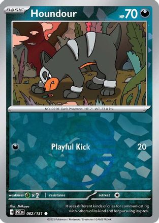 Houndour (Master Ball Pattern) 062/131 - SV Prismatic Evolutions Holofoil