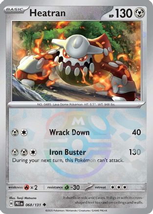 Heatran (Master Ball Pattern) 068/131 - SV Prismatic Evolutions Holofoil
