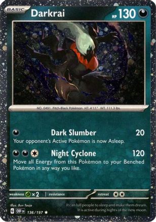 Darkrai (Cosmos Holo) 136/197 - Miscellaneous Cards & Products Holofoil