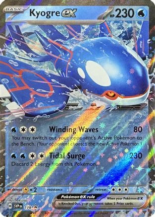 Kyogre ex 178 - SV Scarlet & Violet Promo Cards Holofoil