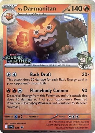 N's Darmanitan (Prerelease) 181 - SV Scarlet & Violet Promo Cards Holofoil