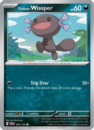 Paldean Wooper 093/159 - SV09 Journey Together Reverse Holofoil