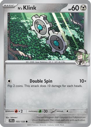 N's Klink 103/159 - SV09 Journey Together Reverse Holofoil