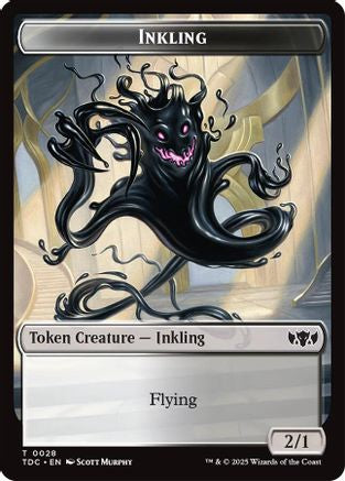 Inkling // Bird Double-Sided Token (TDC-28 // 2) - Commander: Tarkir: Dragonstorm