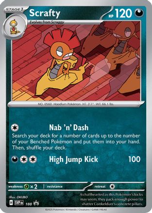 Scrafty 188 - SV Scarlet & Violet Promo Cards Holofoil
