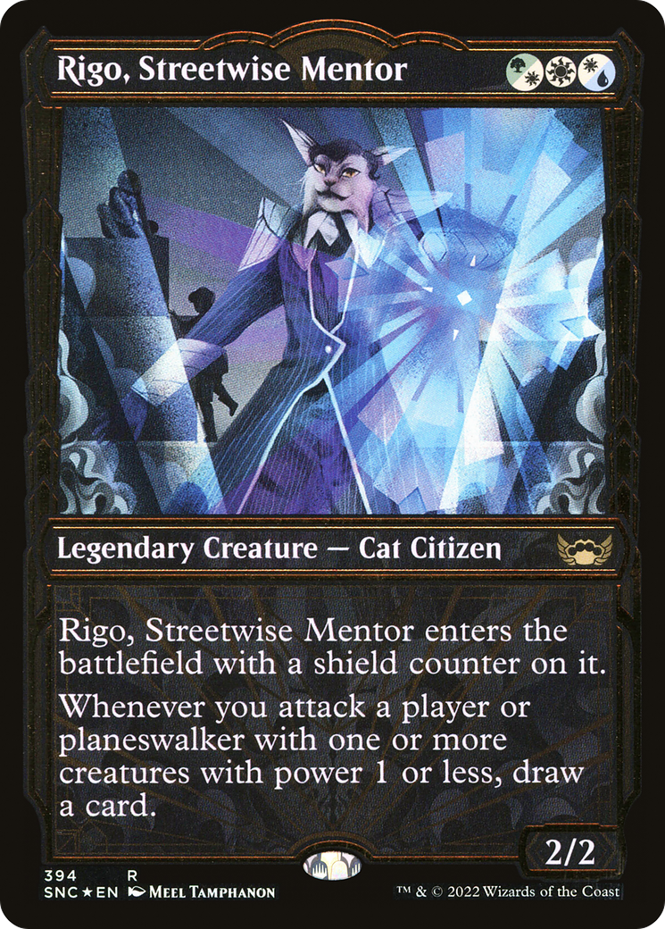 Rigo, Streetwise Mentor (SNC-394) - Streets of New Capenna: (Showcase) Foil