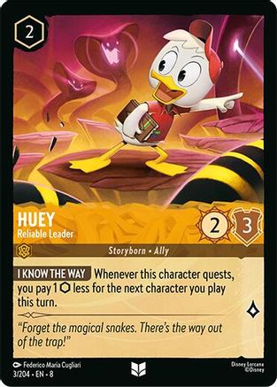 Huey - Reliable Leader (3/204) - Reign of Jafar Cold Foil