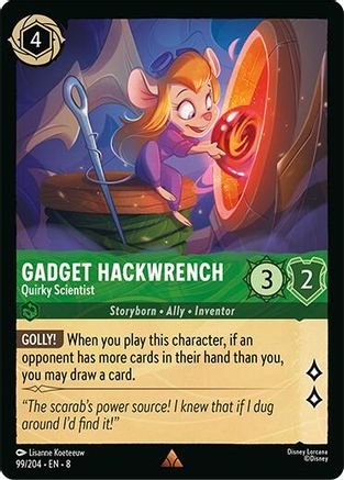 Gadget Hackwrench - Quirky Scientist (99/204) - Reign of Jafar Cold Foil