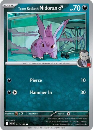 Team Rocket's Nidoran M 117 - SV10 Destined Rivals - Reverse Holofoil