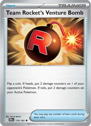 Team Rocket's Venture Bomb 179 - SV10 Destined Rivals