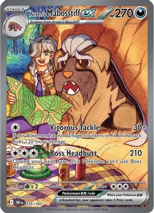 Arven's Mabosstiff ex 235/182 - SV10 Destined Rivals Holofoil