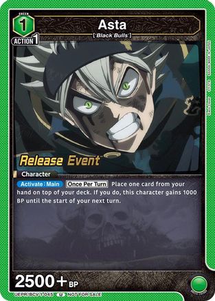 Asta (045) (UEPR/BCV-1-045) - UE08BT Black Clover Release Event Cards