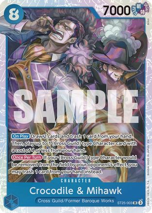 Crocodile & Mihawk (ST25-003) - Starter Deck 25: BLUE Buggy Foil
