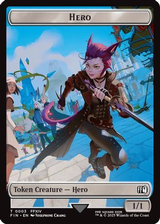 Hero (0003) // Copy (0001) Double-Sided Token (FIN-3 // 1) - FINAL FANTASY Foil
