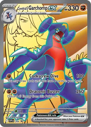 Cynthia's Garchomp ex 204 - SV Scarlet & Violet Promo Cards - Holofoil
