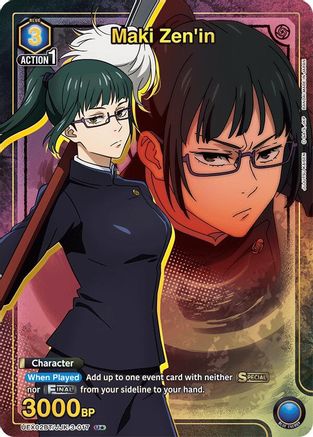 Maki Zen'in (U*) (UEX02BT/JJK-3-017) - UEX02BT Jujutsu Kaisen Vol2 Foil