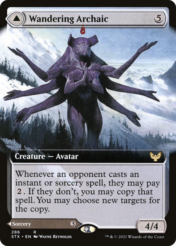 Wandering Archaic // Explore the Vastlands (STX-286) - Strixhaven: School of Mages: (Extended Art)