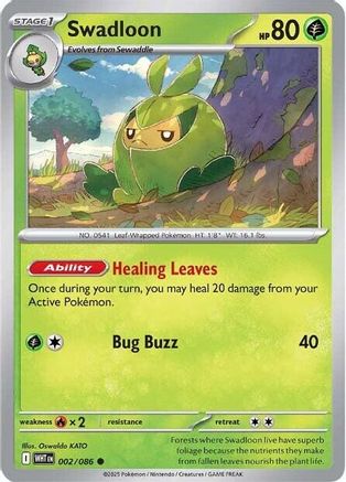 Swadloon 002/086 - SV White Flare Reverse Holofoil