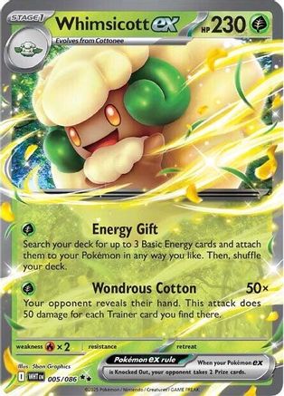 Whimsicott ex 005/086 - SV White Flare Holofoil
