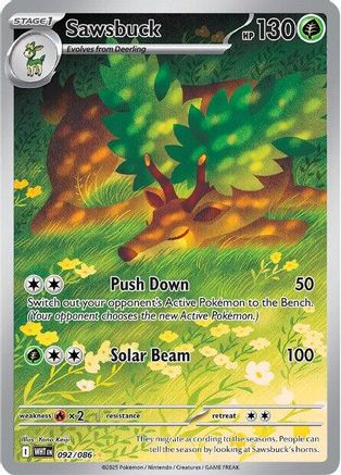 Sawsbuck 092/086 - SV White Flare Holofoil
