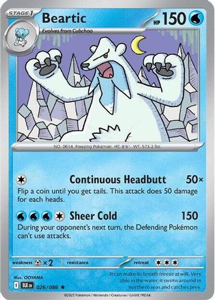 Beartic 026/086 - SV Black Bolt Holofoil