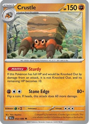 Crustle 052/086 - SV Black Bolt Reverse Holofoil