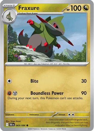 Fraxure 069/086 - SV Black Bolt Reverse Holofoil