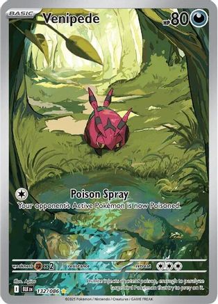 Venipede 132/086 - SV Black Bolt Holofoil