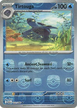 Tirtouga (Master Ball Pattern) 022/086 - SV Black Bolt - Holofoil