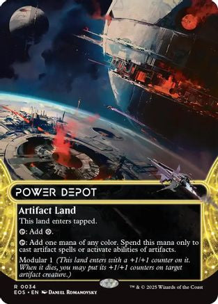 Power Depot (0034) (Borderless) (EOS-034) - Edge of Eternities: Stellar Sights Foil