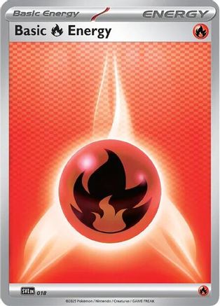 Basic Fire Energy - 018 - SVE Scarlet & Violet Energies - Reverse Holofoil
