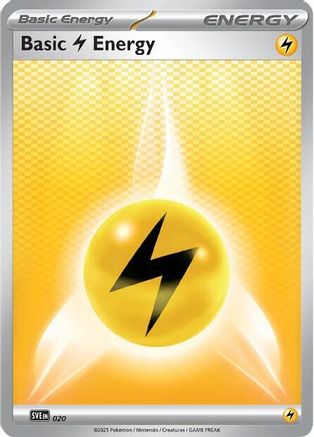 Basic Lightning Energy 020 - SVE Scarlet & Violet Energies - Reverse Holofoil