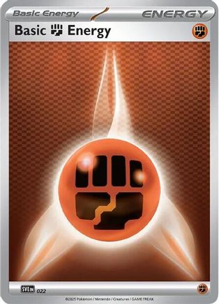 Basic Fighting Energy 022 - SVE Scarlet & Violet Energies - Reverse Holofoil