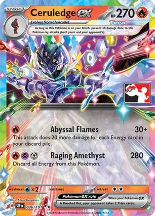 Ceruledge ex 036 - Prize Pack Series Cards Holofoil