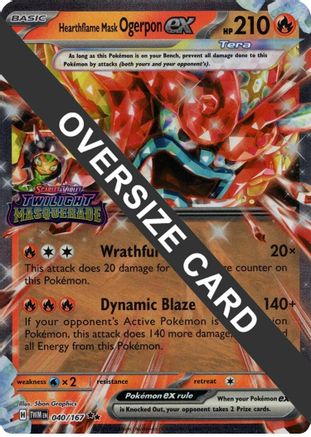 Hearthflame Mask Ogerpon ex (Twilight Masquerade Stamp) 040 - Jumbo Cards Holofoil