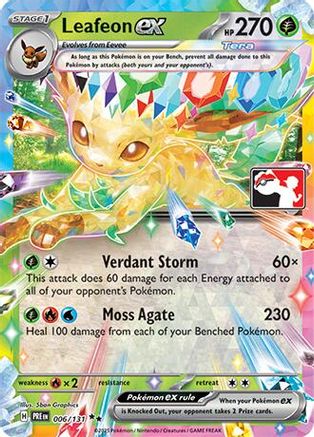 Leafeon ex 006/131 - Prize Pack Series Cards Holofoil