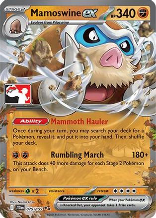 Mamoswine ex 079/159 - Prize Pack Series Cards Holofoil
