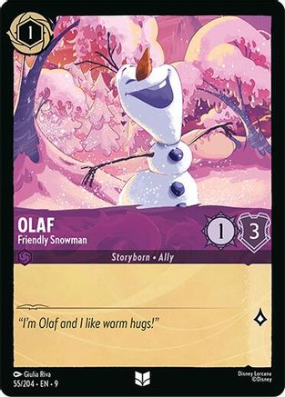 Olaf - Friendly Snowman (55/204) - Fabled Cold Foil