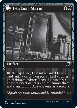 Heirloom Mirror // Inherited Fiend (DBL-105) - Innistrad: Double Feature: (Double Faced Transform) Foil