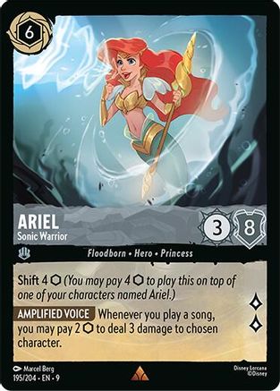 Ariel - Sonic Warrior (195/204) - Fabled Cold Foil