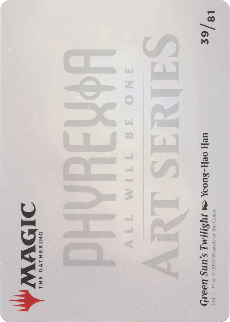 Green Sun's Twilight // Green Sun's Twilight (AONE-039) - Phyrexia: All Will Be One Art Series (Borderless)