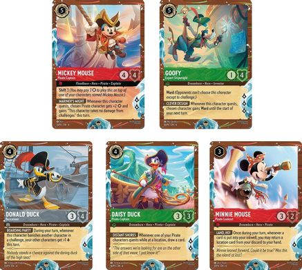 Disney Cruise Promos (Set of 5) - Disney Lorcana Promo Cards Holofoil