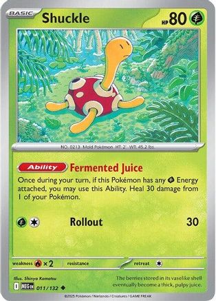 Shuckle 011/132 - ME01 Mega Evolution Reverse Holofoil