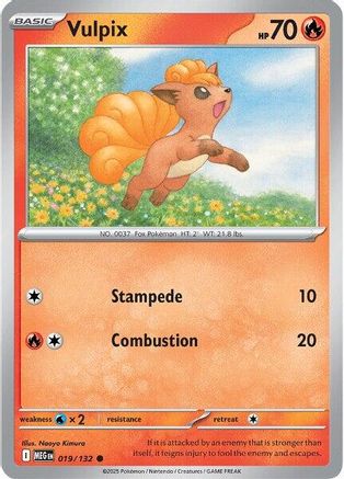 Vulpix 019/132 - ME01 Mega Evolution Reverse Holofoil