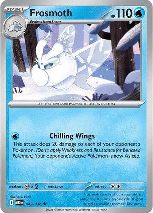 Frosmoth 043 - ME01 Mega Evolution Reverse Holofoil