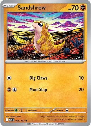 Sandshrew 068 - ME01 Mega Evolution Reverse Holofoil