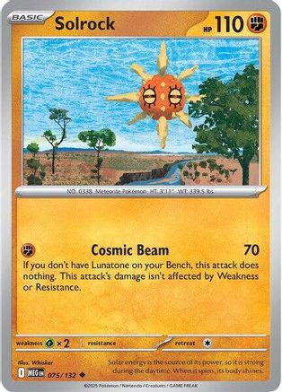 Solrock 075 - ME01 Mega Evolution Reverse Holofoil