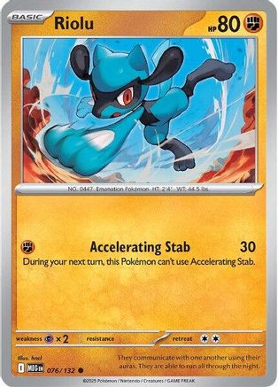 Riolu 076 - ME01 Mega Evolution Reverse Holofoil
