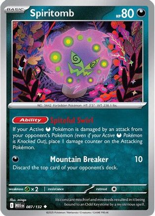Spiritomb 087/132 - ME01 Mega Evolution Reverse Holofoil